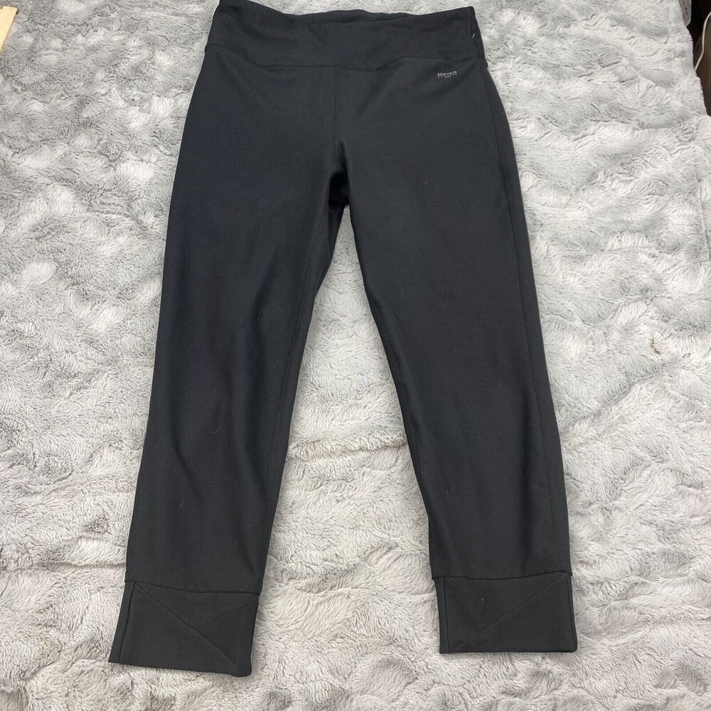 Jones New York Sport Black Athletic Leggings Cropped Capris Size L